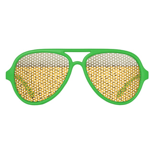 Fête Aviateur Lunettes de bière Jour de la Saint Patrick (Devant)
