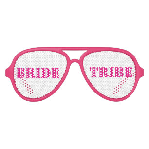 Fête Aviateur Lunettes de la tribu des mariées rose blanc