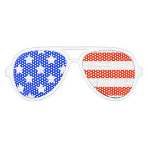 Fête Aviateur Lunettes de partie design pour étoiles et rayures
