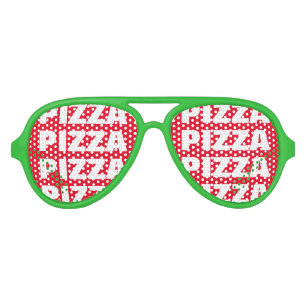 Fête Aviateur Pizza obsession nuances de fête. Grosses lunettes