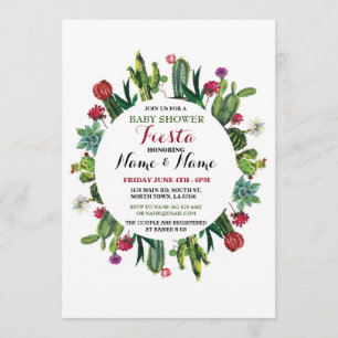 Fête Baby shower Cactus fille garçon Invitation me