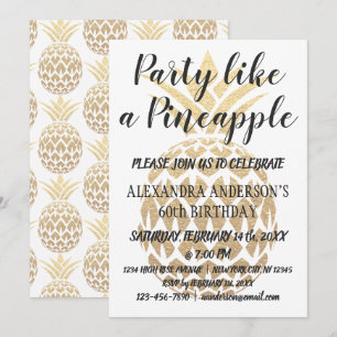 Fête comme un ananas 50e anniversaire Invitation