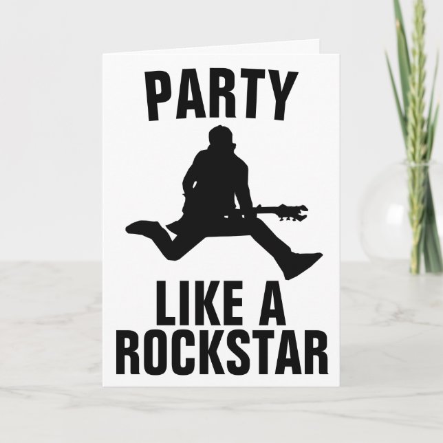 FÊTE COMME UNE CARTE D'ANNIVERSAIRE DE GUITARE ROC (Devant)
