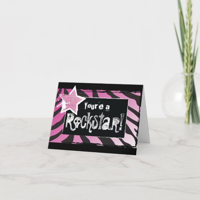 Fête comme une Rockstar - Carte de remerciements r (Devant)