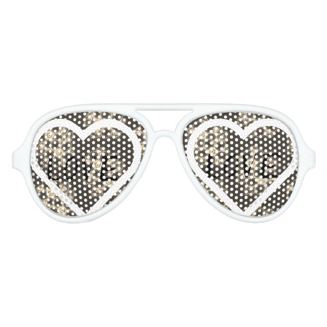 Fête d'Amour Personnalisée Shades Aviator Lunettes (Devant)
