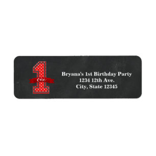 Fête d'anniversaire 1 an 1ère année pois rouge et 