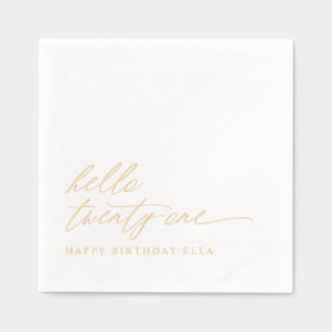 Fête d'anniversaire 21 ans Moderne Élégant Or