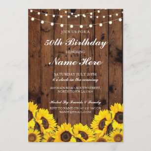 Fête d'anniversaire 40e 50e 60 Invitation de tourn