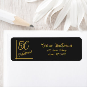 Fête d'anniversaire 50 ans Black and Gold 50 & Fab
