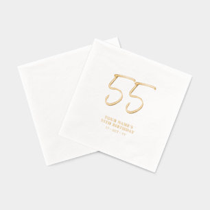 Fête d'anniversaire 55 ans au lettrage moderne aux