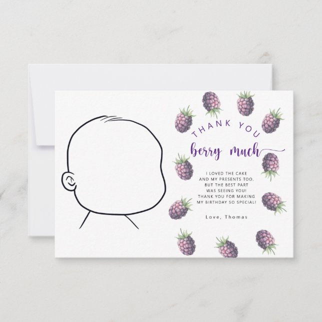 Fête d'anniversaire Blackberry merci beaucoup (Devant)