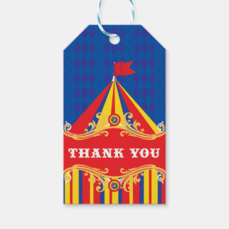Fête d'anniversaire Circus - étiquettes cadeaux, m