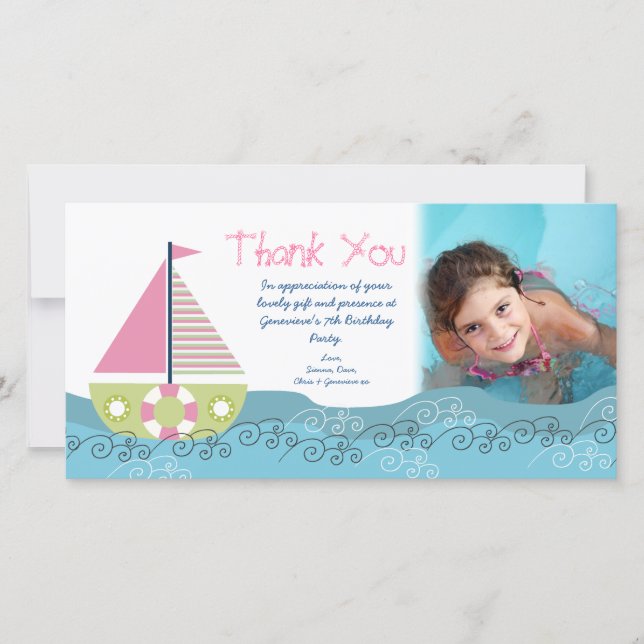 Fête d'anniversaire de bateau à voile de Merci (Devant)