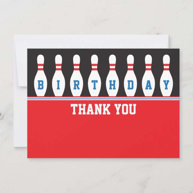 Fête d'anniversaire de Bowling merci (Devant)