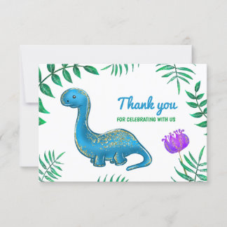Fête d'anniversaire de dinosaure | Merci Blue Dino