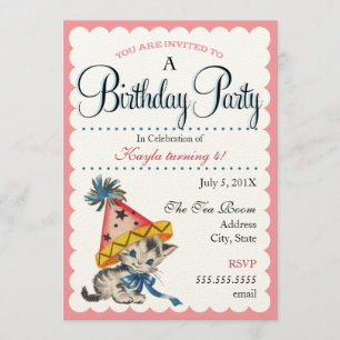 Fête d'anniversaire de Kitty  Invitations d'annive