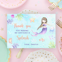 Fête d'anniversaire de Sirène sous la mer le Merci