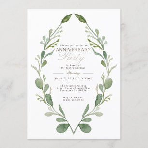 Fête d'anniversaire de verdure   INVITATION