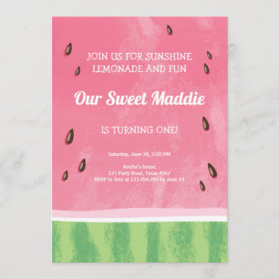 Fête d'anniversaire de Watermelon Invitation Melon
