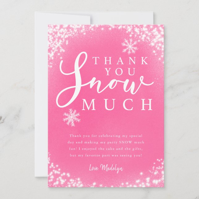 Fête d'anniversaire d'hiver fille Merci Beaucoup N (Devant)