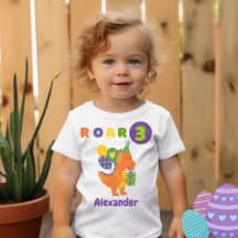 Fête d'anniversaire Dino-tastic 3 ans T-shirt