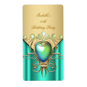 Fête d'anniversaire élégante verte émeraude jade o