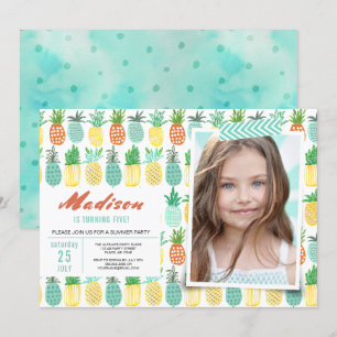 Fête d'anniversaire   Fruit d'ananas   Invitations
