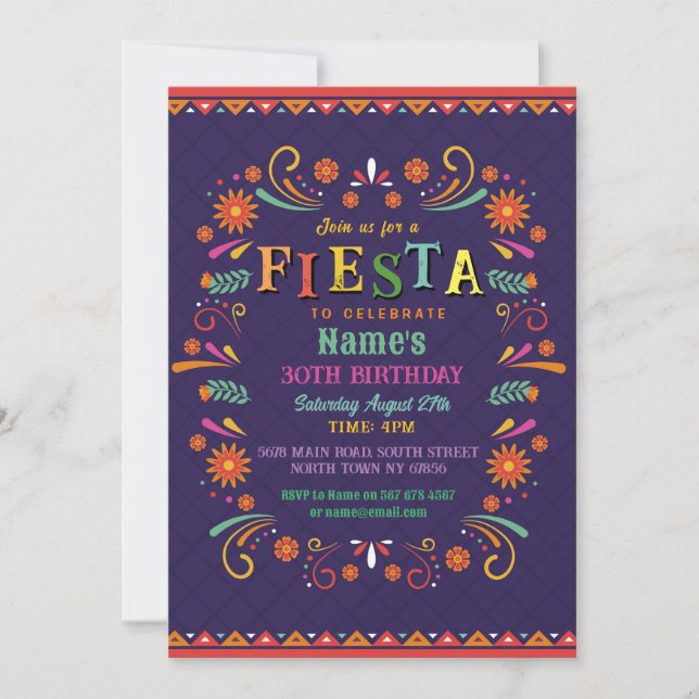 Fête d'anniversaire Invitation mexicain Casquette  (Devant)