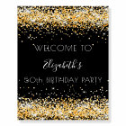 fête d'anniversaire parties scintillant d'or noir 