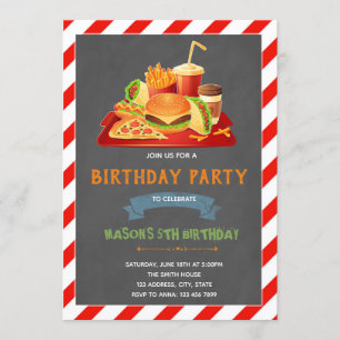 Fête d'anniversaire pour les gourmands Invitation