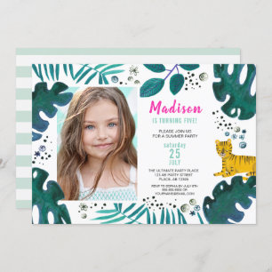 Fête d'anniversaire Tiger Jungle Invitations