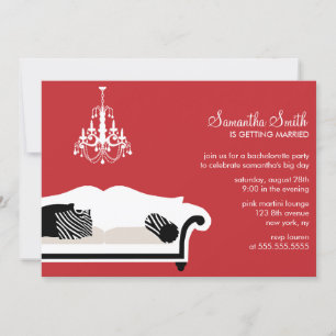 Fête de bachelorette moderne ou Invitations de Fêt