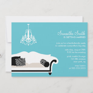 Fête de bachelorette moderne ou Invitations de Fêt