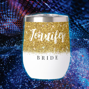 Fête de bachelorette Parties scintillant d'or Brid