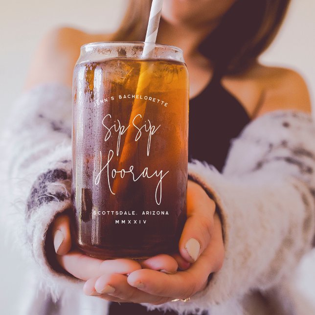 Fête de Bachelorette Personnalisée Sip Sip Hooray (Créateur téléchargé)