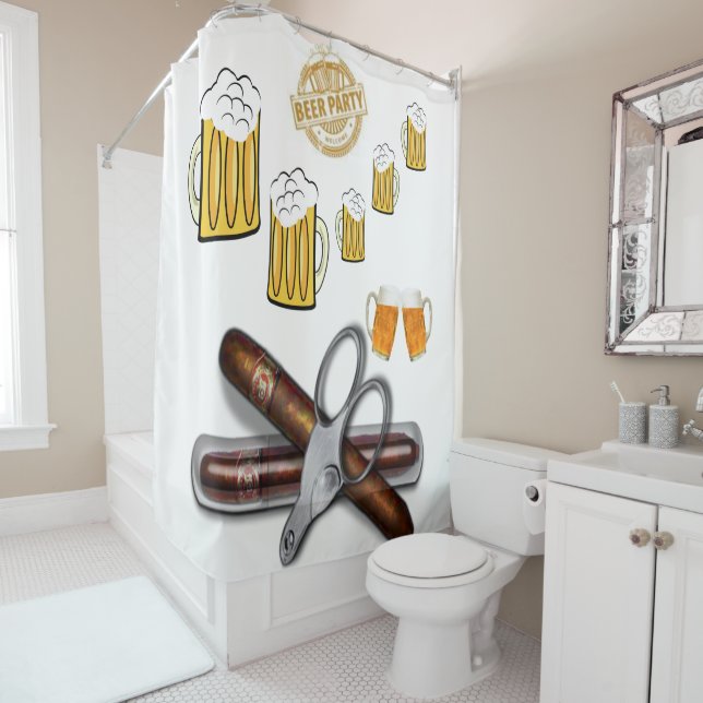 Fête de bière du rideau de douche (En situation)