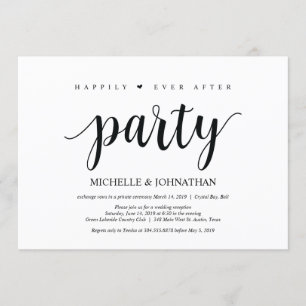 Fête de bonheur éternel, invitation de mariage en