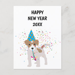 Fête de chien - Animaux Fêtes Carte de Nouvel An