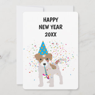 Fête de chien - Animaux Fêtes Carte de Nouvel An