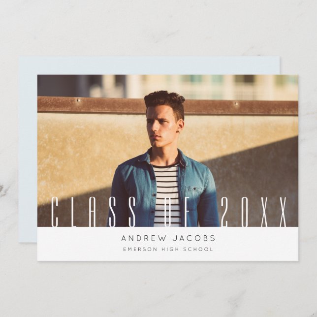 Fête de Faire-part moderne Guy Photo (Devant / Derrière)