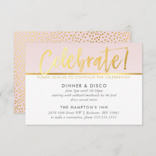 FÊTE DE FÊTE CARTE d'or rose pâle