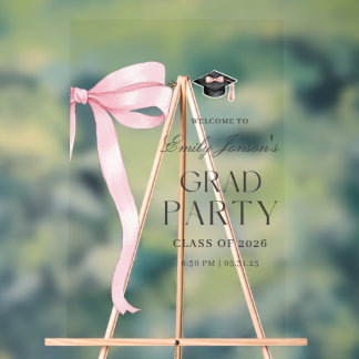 Fête de fin d'études avec un nœud rose pour filles