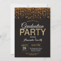 Fête de graduation Invitation à la Parties scintil