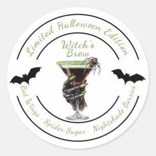 Fête de Halloween Cocktail Autocollant de la Sor