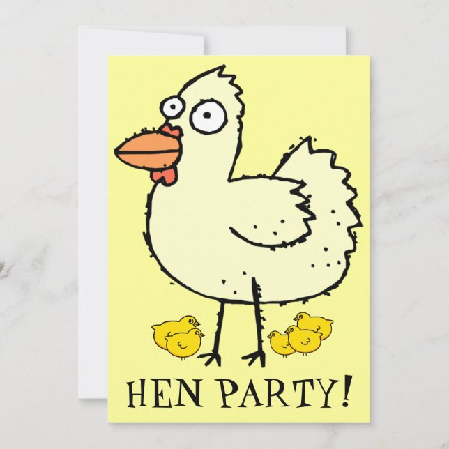 Fête de Hen ! Invitation de bachelorette Chicks an (Devant)