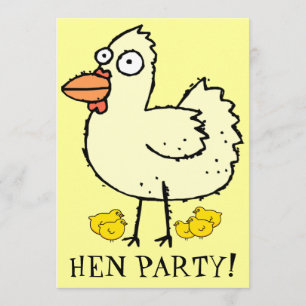 Fête de Hen ! Invitation de bachelorette Chicks an