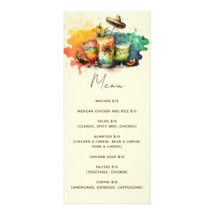 Fête de la boisson. Menu du café mexicain
