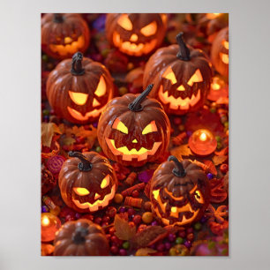 Fête de la Citrouille – Affiche Cosy d'Halloween