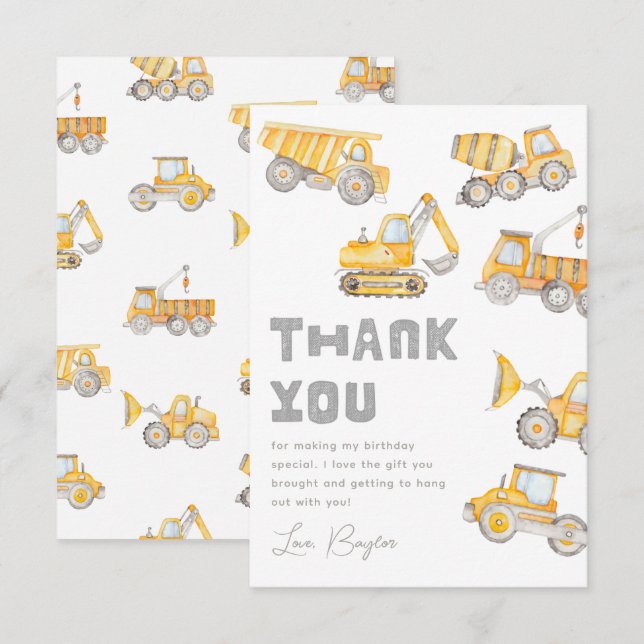 Fête de la construction Merci Cartes | MERCI (Devant / Derrière)