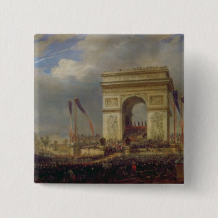Fete de la Fraternite at the Arc de Triomphe 2 Inch Square Button
